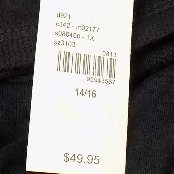 Lane Bryant Black Blouse With Gold Embellishment Size 14/16 NWT - Picture 9 of 9